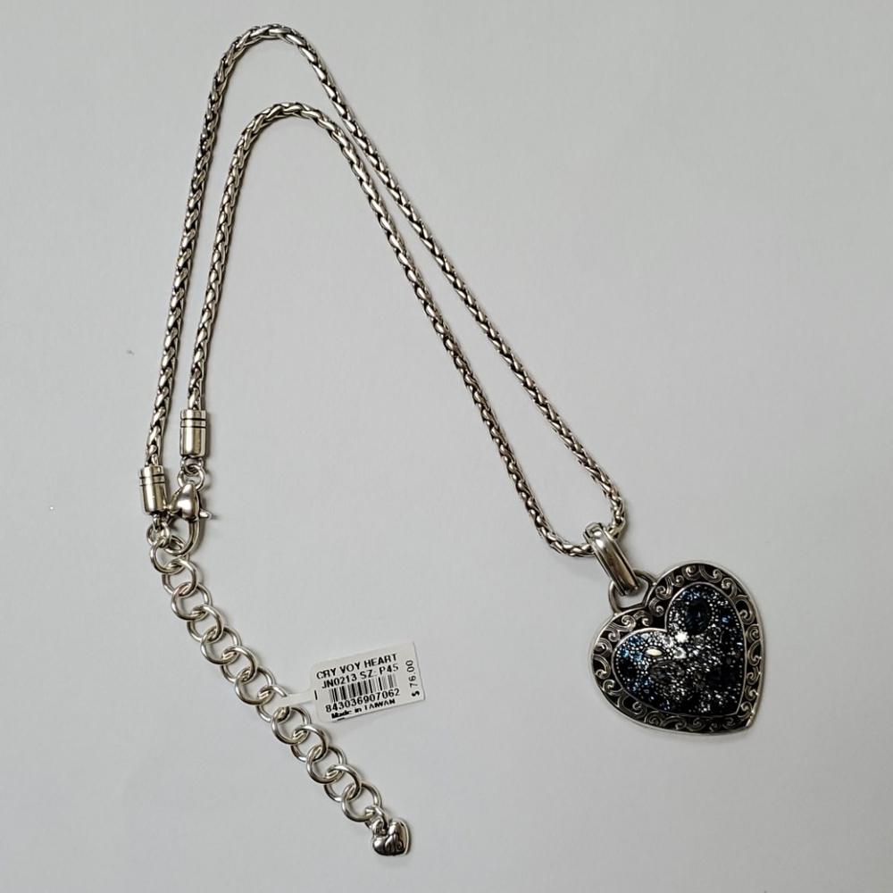 NWT Brighton Crystal Voyage Heart Necklace